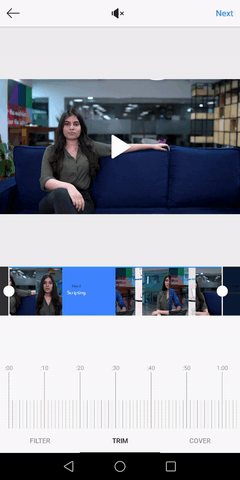 How to trim a video on Instagram