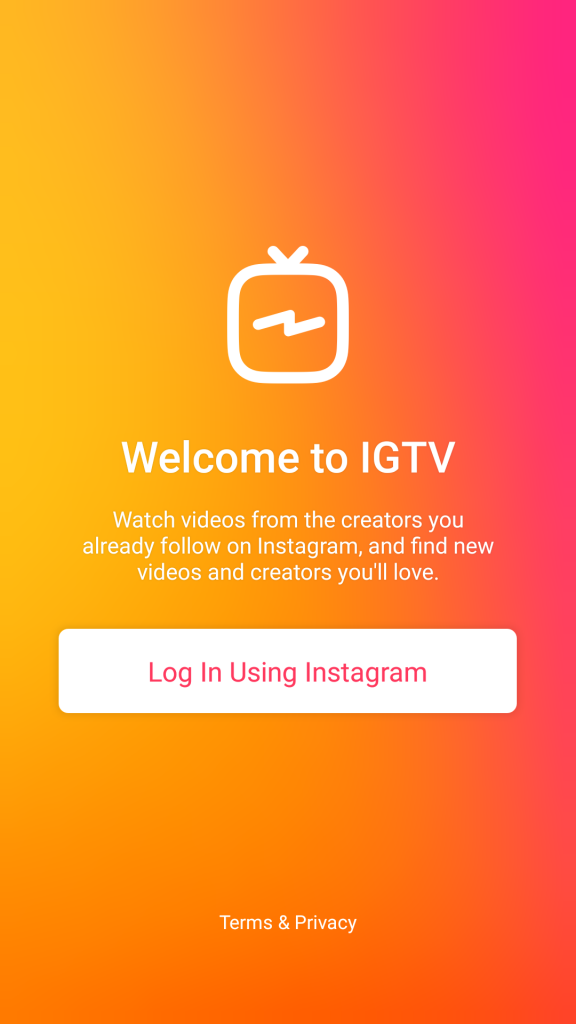 Step-1 IGTV APP