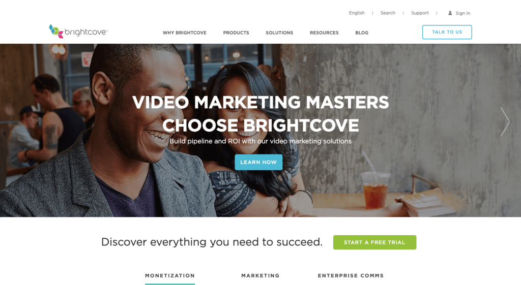 Brightcove website