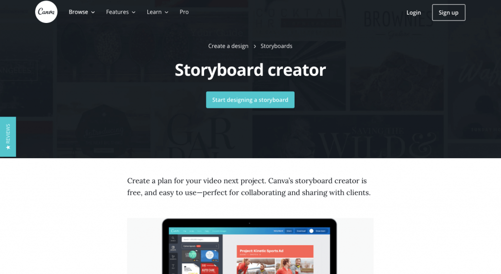 Canva storyboard creator