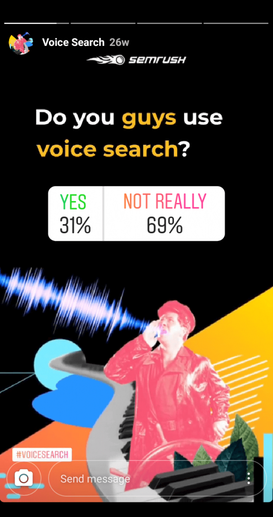 Instagram Story Semrush Opinion Poll